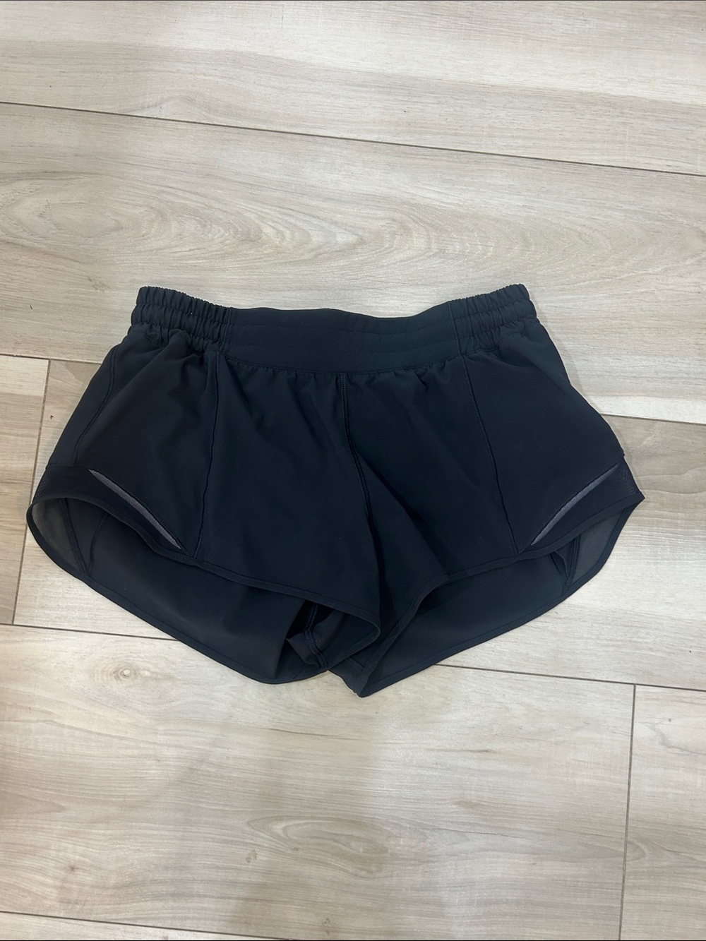 lululemon athletica Black Women's Running Shorts with Reflective Trim
